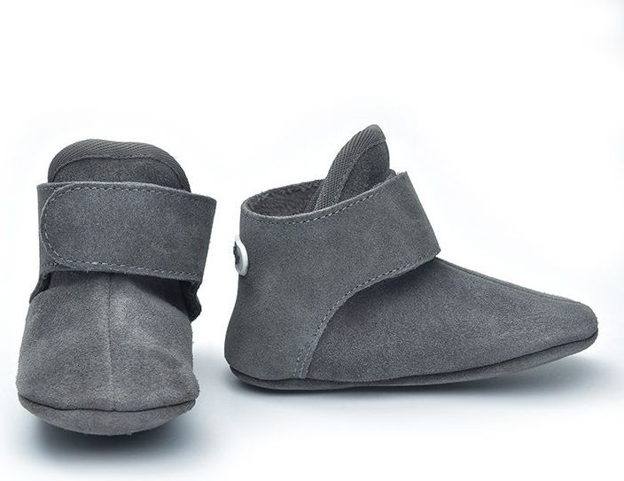 Lodger Kožené capáčky Walker Basic Dark Grey 6-12 měsíců - obrázek 1