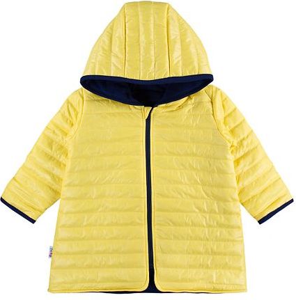 EEVI Dětská přechodová, prošívaná bunda s kapucí - žlutá - 116 - obrázek 1