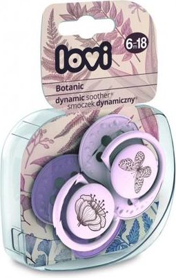 LOVI Dudlík silikonový dynamický LOVI BOTANIC 6-18 m 2ks - holčička - obrázek 2
