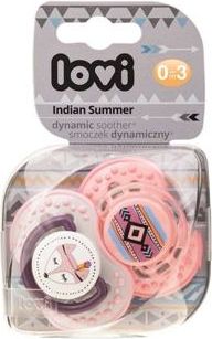 LOVI Dudlík 0-3m silikonový dynamický Indian summer 2ks - holčička - obrázek 2
