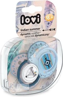 LOVI Dudlík silikonový dynamický Indian Summer 18m+ 2ks - chlapeček - obrázek 2