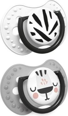 LOVI Dudlík silikonový dynamický SALT&PEPPER 3-6m 2ks - obrázek 1