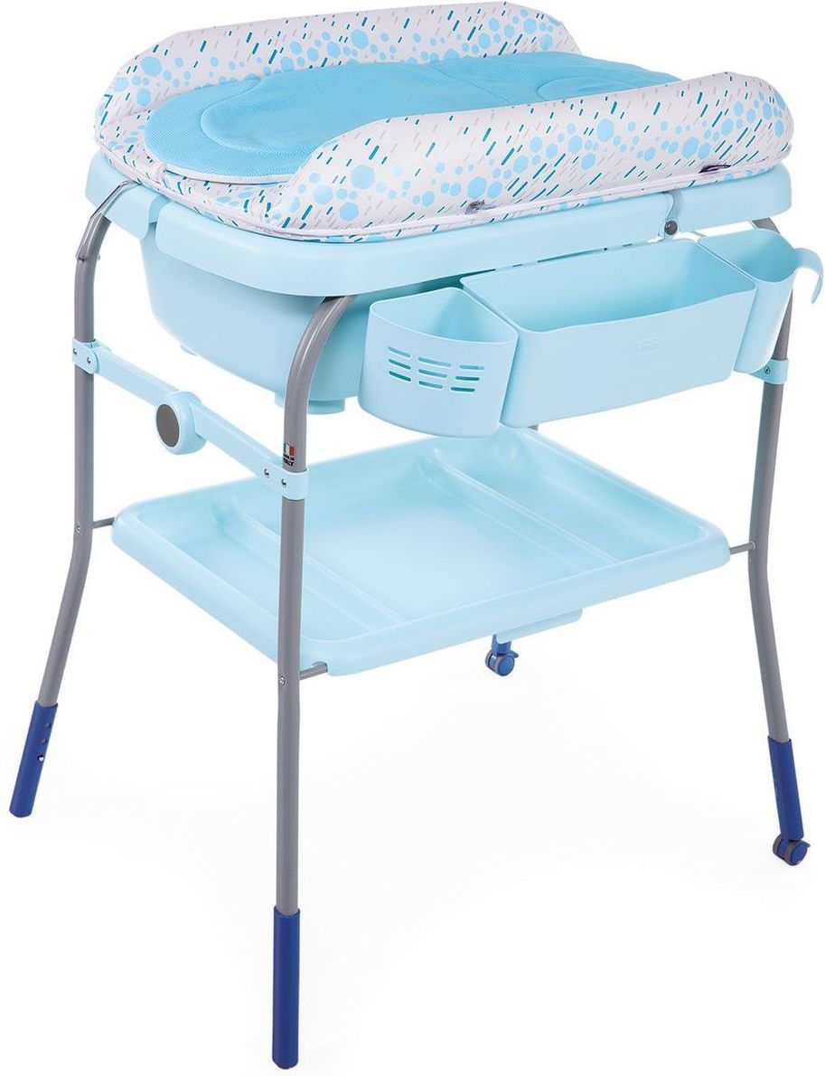 CHICCO Stolek přebalovací s vaničkou Cuddle & Bubble - Ocean - obrázek 1