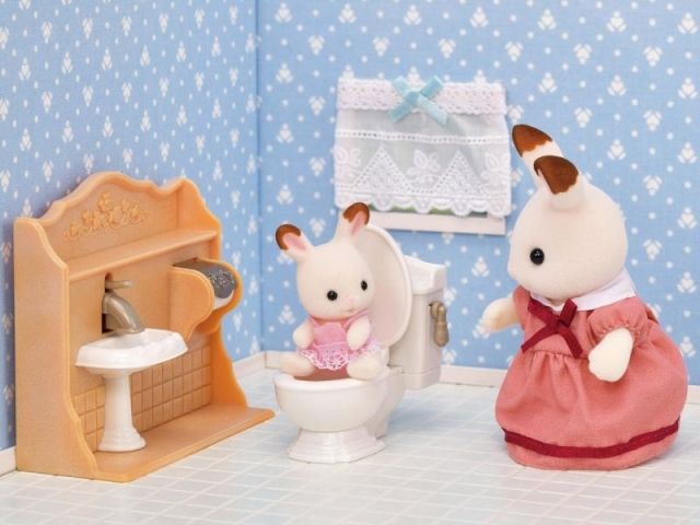 Sylvanian Families - Nábytek - startovací set nábytků a chocolate králík mamka - obrázek 7