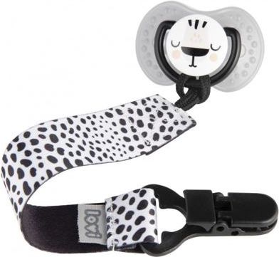 LOVI Stužka na dudlík s klipem SALT&PEPPER - obrázek 1