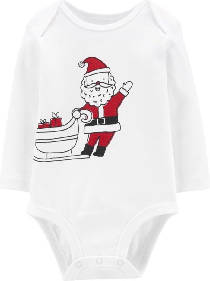 CARTER'S Body dlouhý rukáv Santa 1 ks, 6 m/vel. 68 - obrázek 1