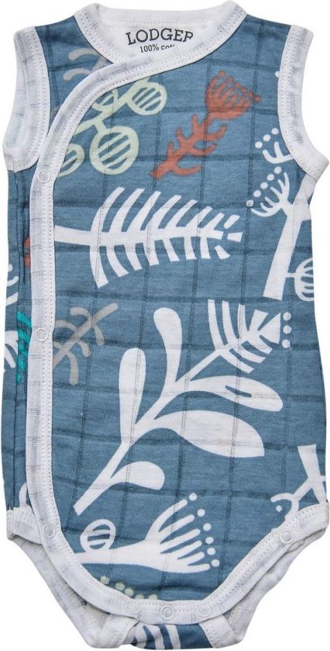Body bez rukávů Lodger Romper Fold Over Botanimal Ocean - obrázek 1
