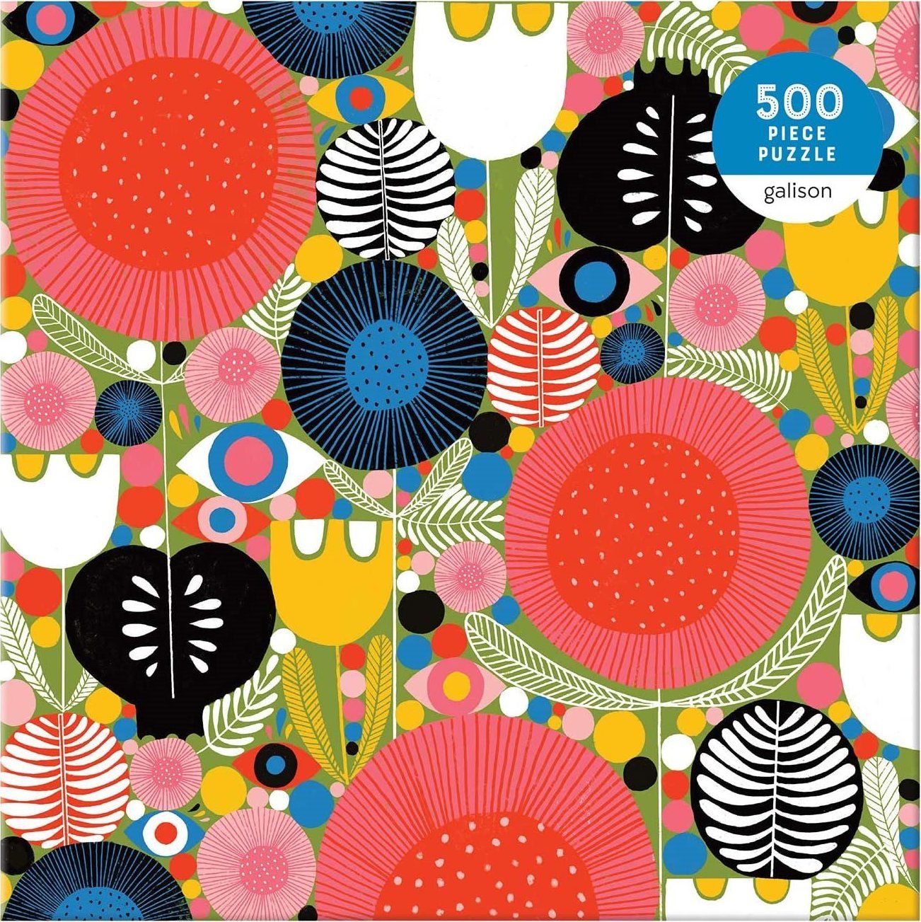 GALISON Čtvercové puzzle Oči v zahradě 500 dílků - obrázek 1