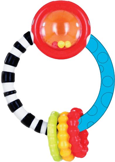 BRIGHT STARTS Chrastítko Rattle&Round™ 3m+, 2016 - obrázek 1