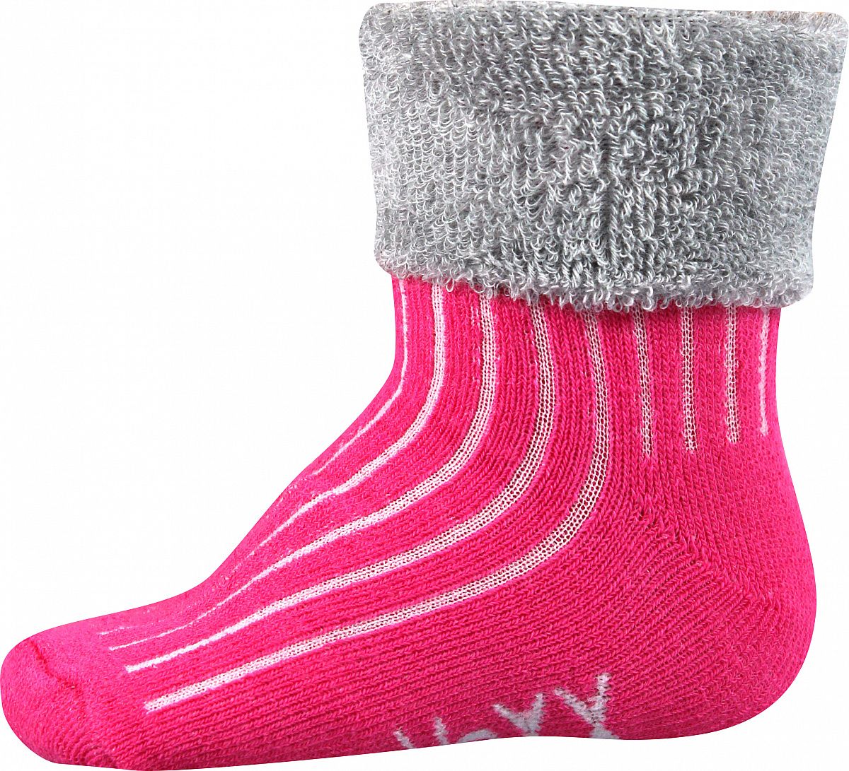 Voxx kojenecké froté ponožky tmavě růžové 16-19 120-140 - obrázek 1