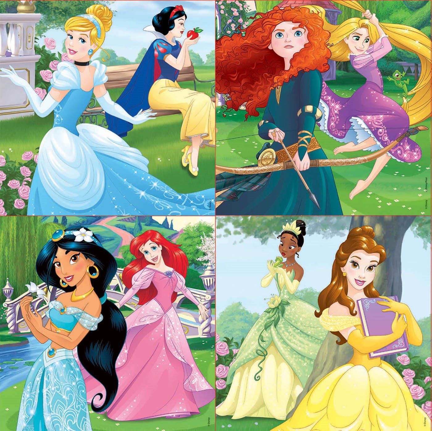 EDUCA Puzzle Disney princezny 4v1 (12,16,20,25 dílků) - obrázek 2