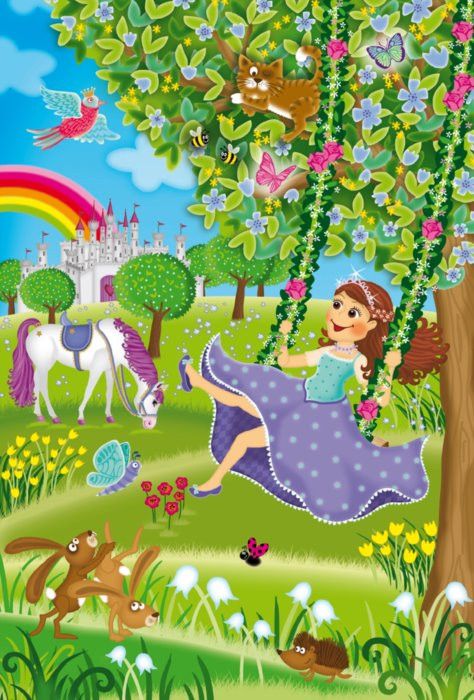 SCHMIDT Puzzle Princezny v zámecké zahradě 3x48 dílků - obrázek 4