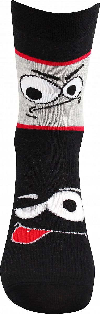 Fuski veselé dětské ponožky Tlamík černé 25-29 170-190 - obrázek 1