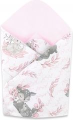 Zavinovačka bavlna - LULU zvířátka růžovo-šedá s růžovou - BabyNellys - obrázek 1