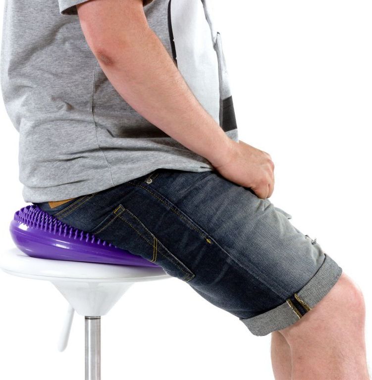 Balanční polštář na sezení MOVIT 33 cm - šedý - obrázek 4