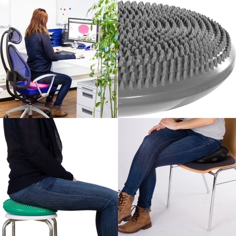 Balanční polštář na sezení MOVIT 33 cm - šedý - obrázek 7