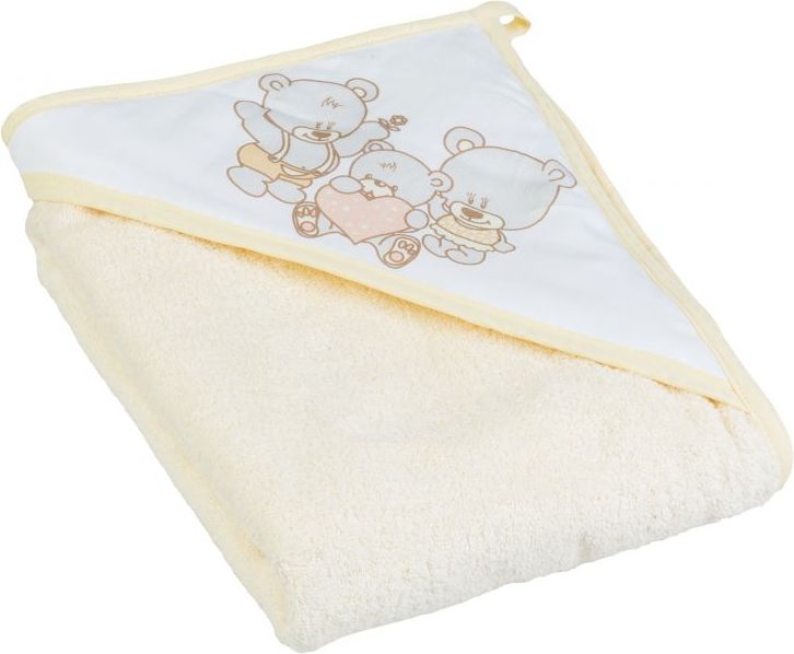 Osuška s kapucí 80x80 cm Tega Baby Teddy Bear Beige 2020 - obrázek 1