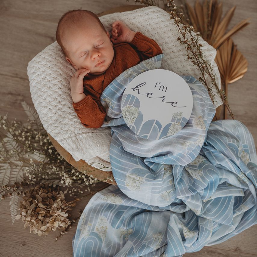 Snuggle Hunny Kids Organická mušelinová zavinovací plena Eventide - obrázek 3