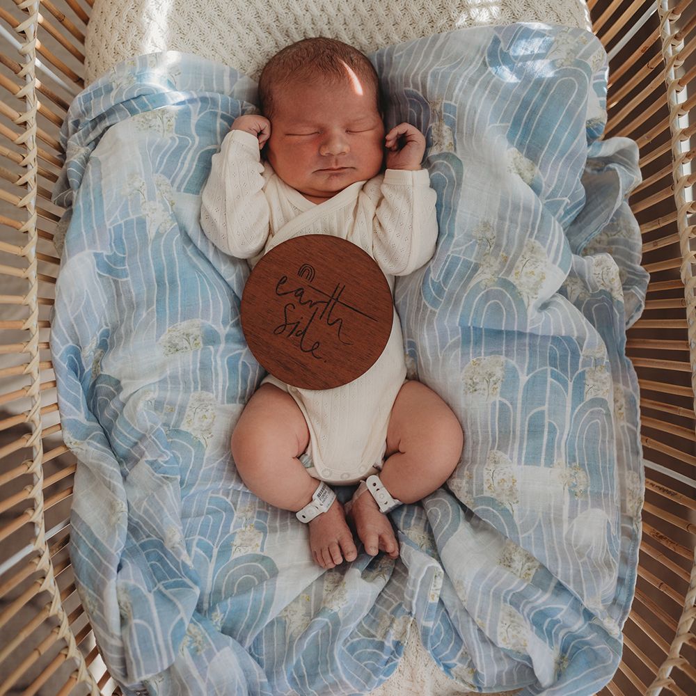 Snuggle Hunny Kids Organická mušelinová zavinovací plena Eventide - obrázek 5