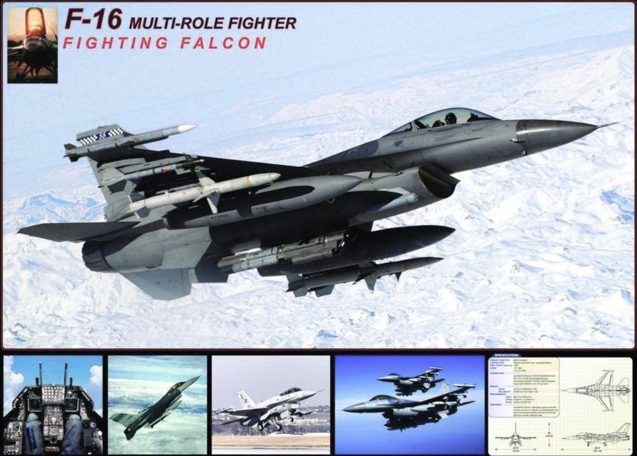 EUROGRAPHICS Puzzle Stíhačka F-16 Falcon 1000 dílků - obrázek 1