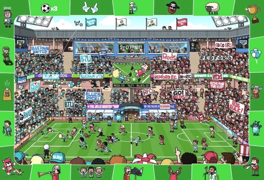 EUROGRAPHICS Puzzle Fotbal 100 dílků - obrázek 1
