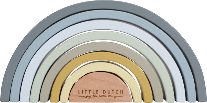 LITTLE DUTCH Skládačka duha blue - obrázek 1