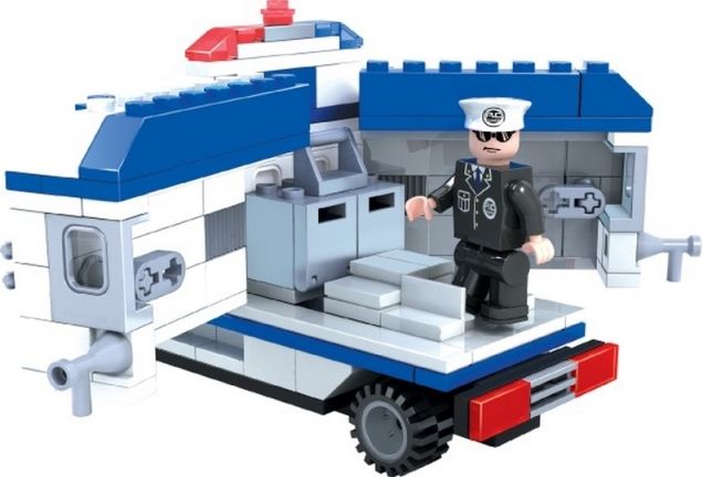 Stavebnice Dromader Policie Auto Dodávka 23405 194ks - obrázek 3