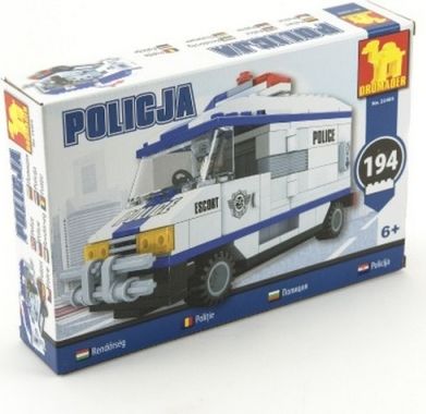 Stavebnice Dromader Policie Auto Dodávka 23405 194ks - obrázek 5