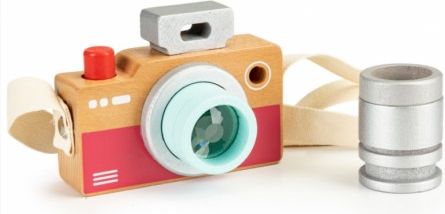 ECO TOYS Dřevěný fotoaparát - kaleidoskop - obrázek 1
