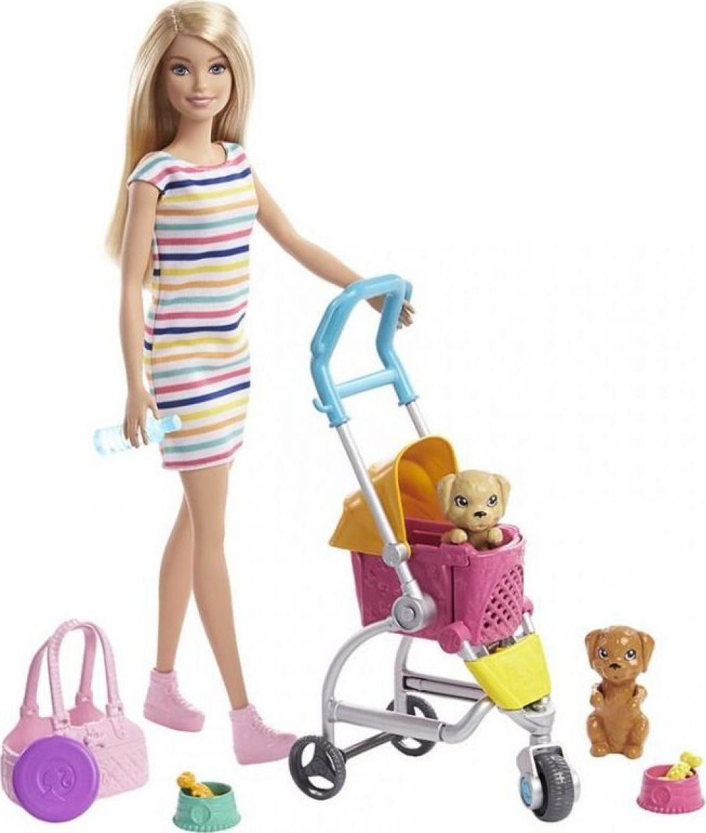 Barbie panenka na vycházce s pejskem - obrázek 1