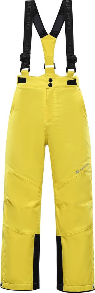 ALPINE PRO dětské lyžařské kalhoty ANIKO 4 104 - 110 žlutá - obrázek 1
