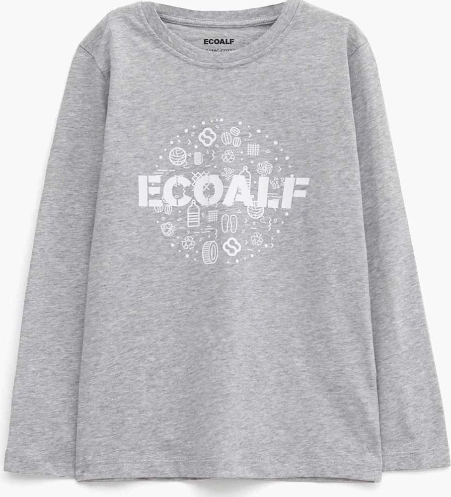 Ecoalf dětské tričko Avery Symbols 122 - 128 šedá - obrázek 1