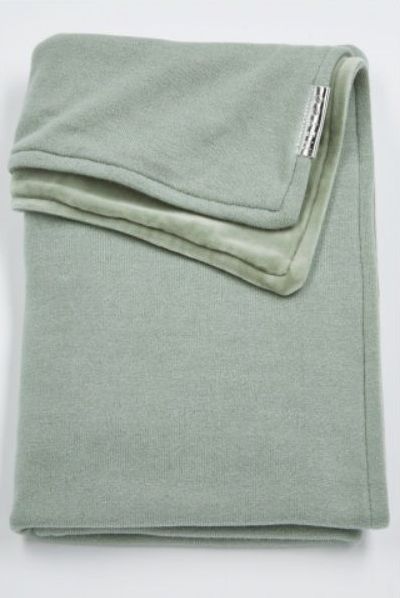 Deka do kočárku/kolébky samet 75x100 cm Meyco Knit basic Stone Green 2021 - obrázek 1
