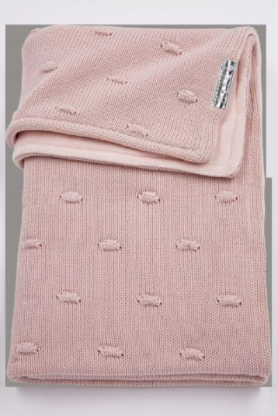 Deka do kočárku/kolébky samet 75x100 cm Meyco Knots Pink 2021 - obrázek 1