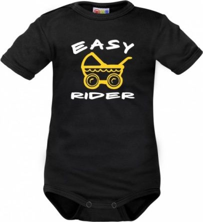 Body krátký rukáv Dejna Easy Rider - černé, Velikost koj. oblečení 62 (2-3m) - obrázek 1
