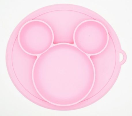 Baby in World Silikonová miska - růžová - obrázek 1