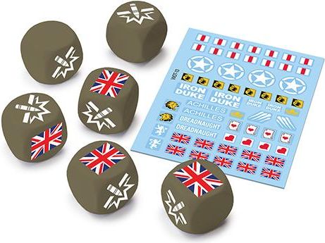 Gale Force Nine World of Tanks Miniatures Game - U.K. Dice and Decals - obrázek 1