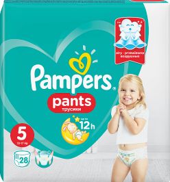 Pampers Pants plenkové kalhotky velikost 5, 12-17 kg 28 ks/bal. - obrázek 1