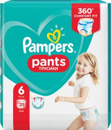 Pampers Pants plenkové kalhotky velikost 6, 15+ kg 25 ks/bal. - obrázek 1