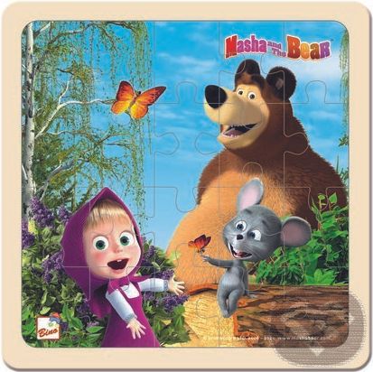Máša a Medvěd s myškou: Puzzle 20 dílků - Bino - obrázek 1