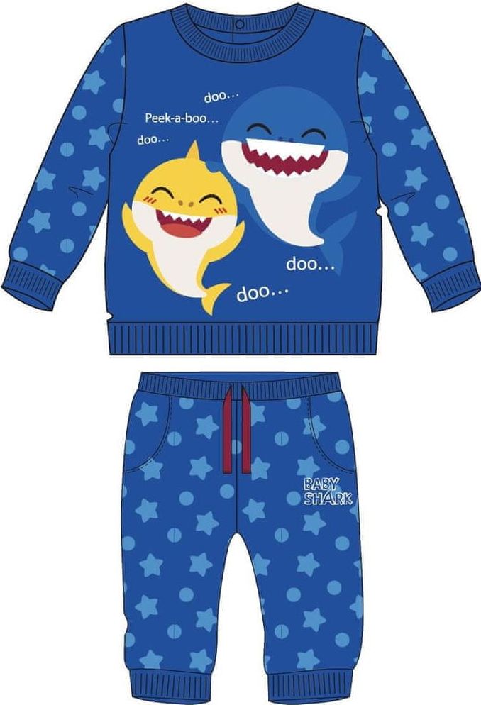 Disney chlapecká souprava Baby Shark modrá 80 - obrázek 1