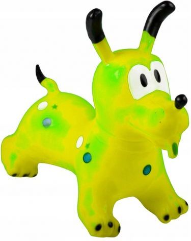 WERK Skákací hrající gumový pes JumperDOG - žlutá - obrázek 1