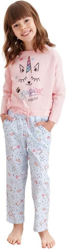 TARO Dívčí pyžamo Nadia růžové jednorožec 128 - obrázek 1