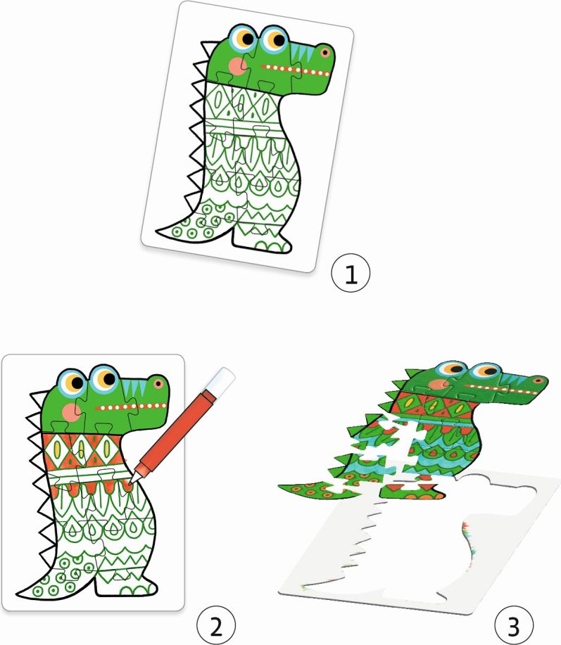 Djeco DIY puzzle Zvířátka - obrázek 3