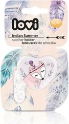 Řetízek na dudlík s klipem - INDIAN SUMMER GIRL s růžovou - Lovi - obrázek 2