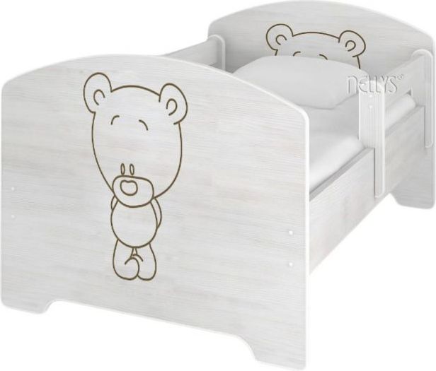 NELLYS Dětská postel BABY BEAR v barvě norské borovice + matrace zdarma - 140x70 - obrázek 1