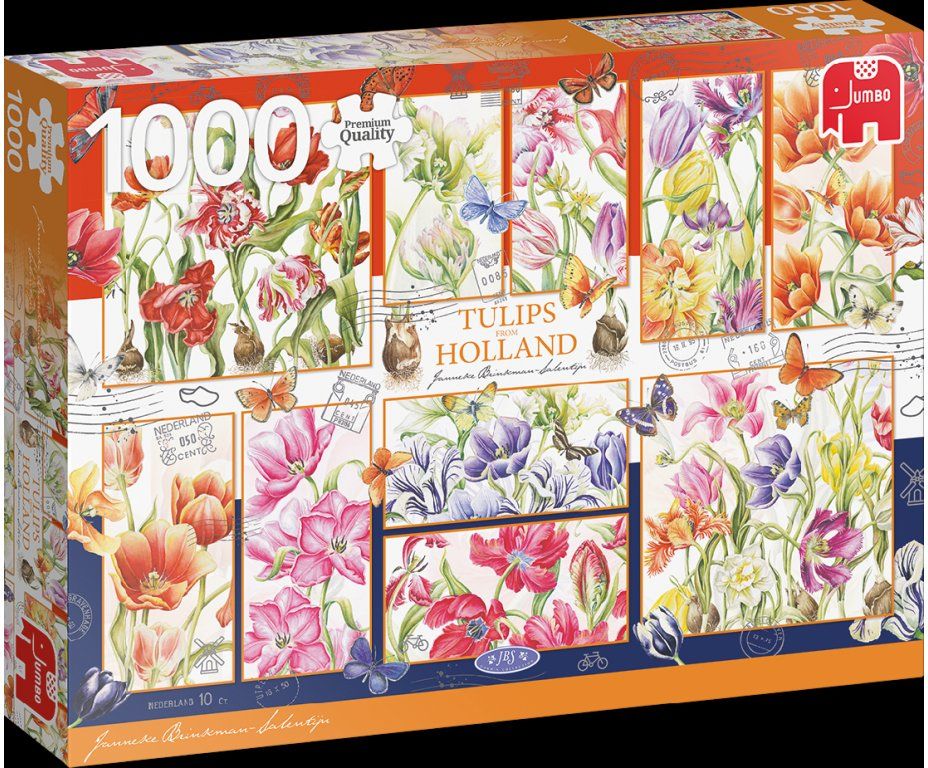 JUMBO Puzzle Holandské tulipány 1000 dílků - obrázek 2