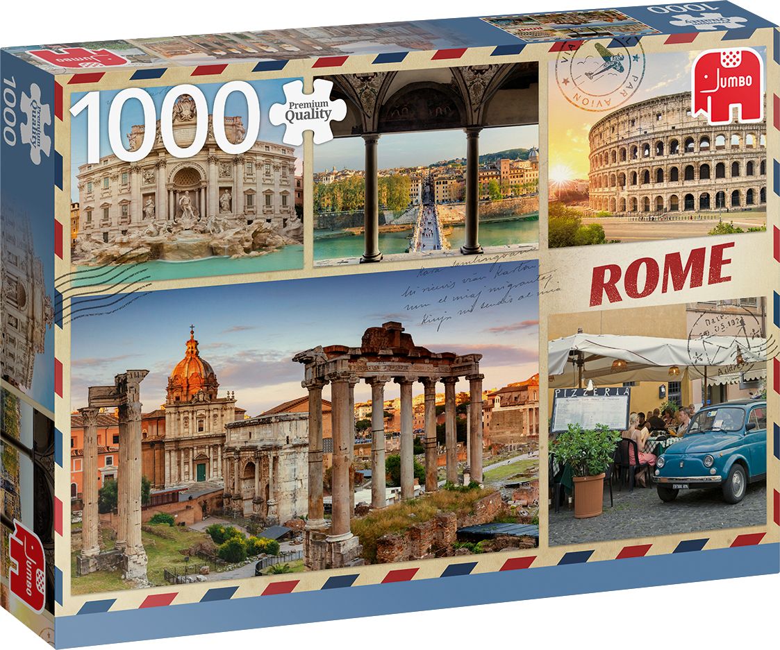 JUMBO Puzzle Pozdravy z Říma 1000 dílků - obrázek 1