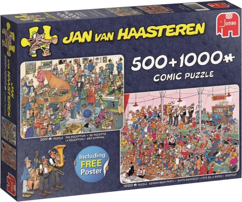 JUMBO Puzzle Recepce 500 dílků + Německá pivní slavnost 1000 dílků - obrázek 1