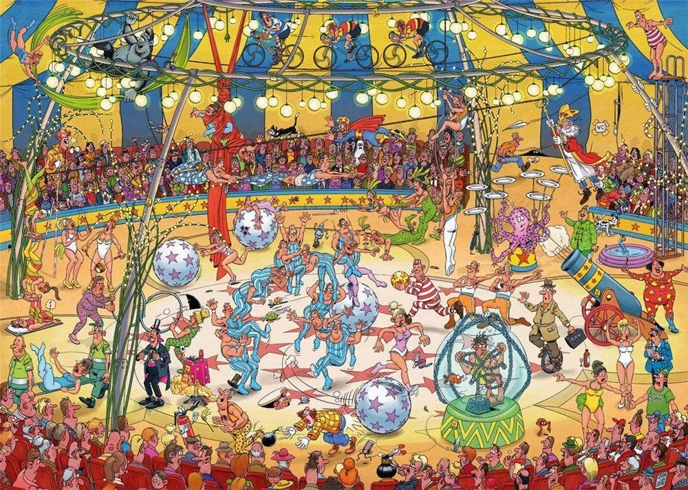 JUMBO Puzzle Akrobatický cirkus 1000 dílků - obrázek 1